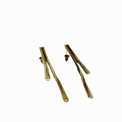 Check Bronze Earrings