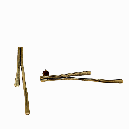 Check Bronze Earrings