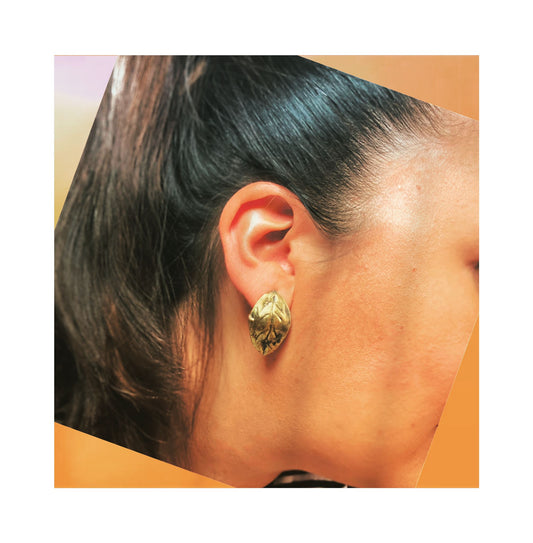 A Leaf Bronze Earring