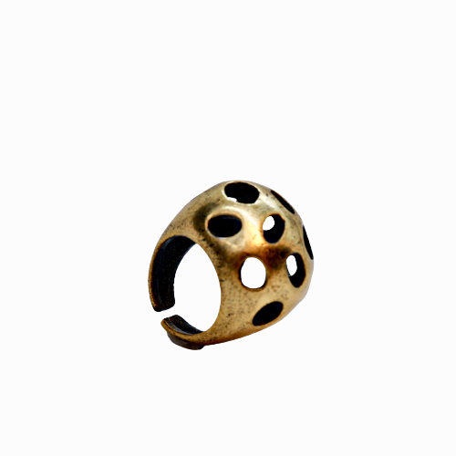 Cheese Bronze Adjustable Ring