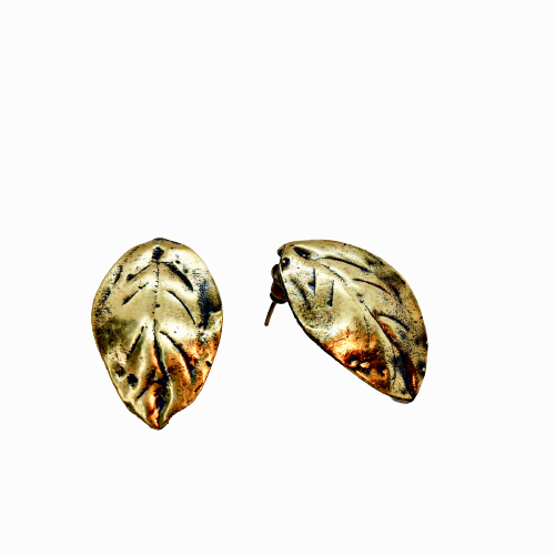 A Leaf Bronze Earring