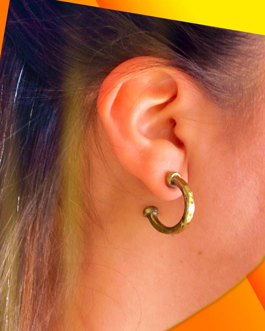 Hammer Bronze Earring