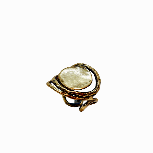 Coin Bronze Adjustable Ring