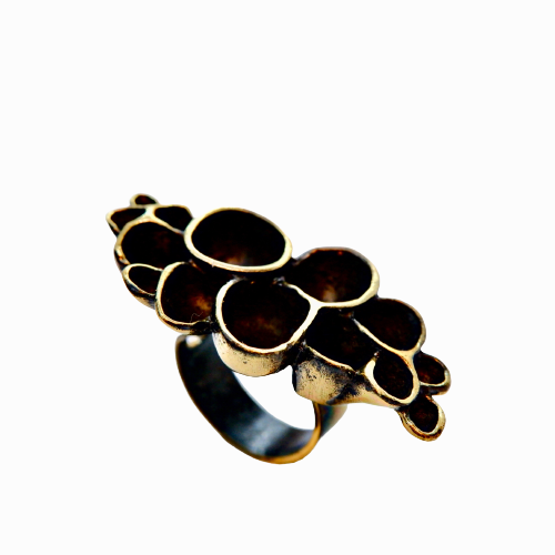 Coral Bronze Adjustable Ring