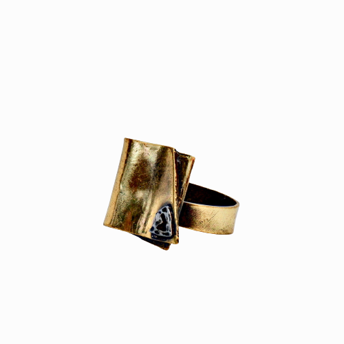 Cuff-Link Bronze Adjustable Ring