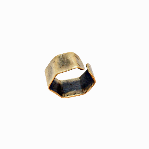 Hexagon Bronze Adjustable Ring