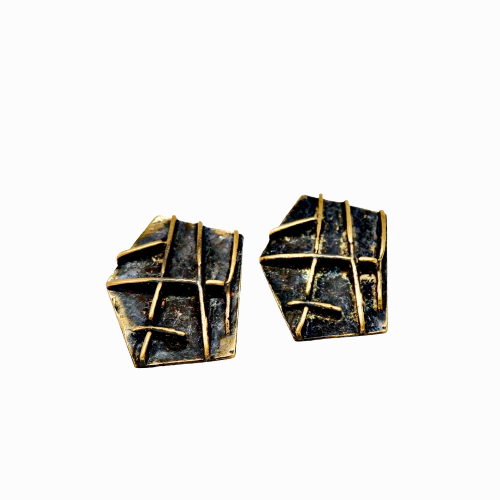 Modern Bronze Earring