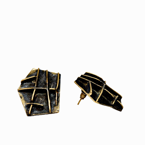 Modern Bronze Earring