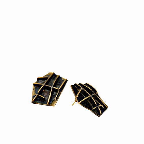 Modern Bronze Earring