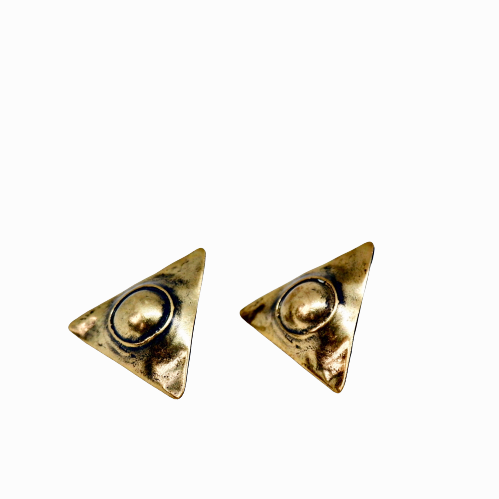 Triangle Bronze Earrings