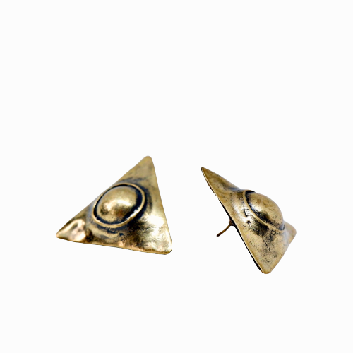 Triangle Bronze Earrings